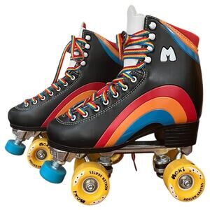 NEW Moxi Rainbow Rider Roller Skates Black Outside Size 5 - fits Women's 6-6.5